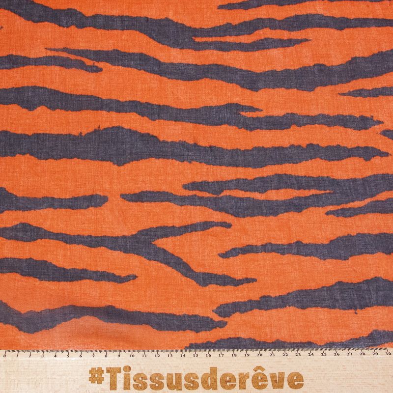 Voile 100% coton - Empreinte Faune