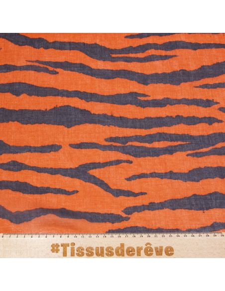 Voile 100% coton - Empreinte Faune