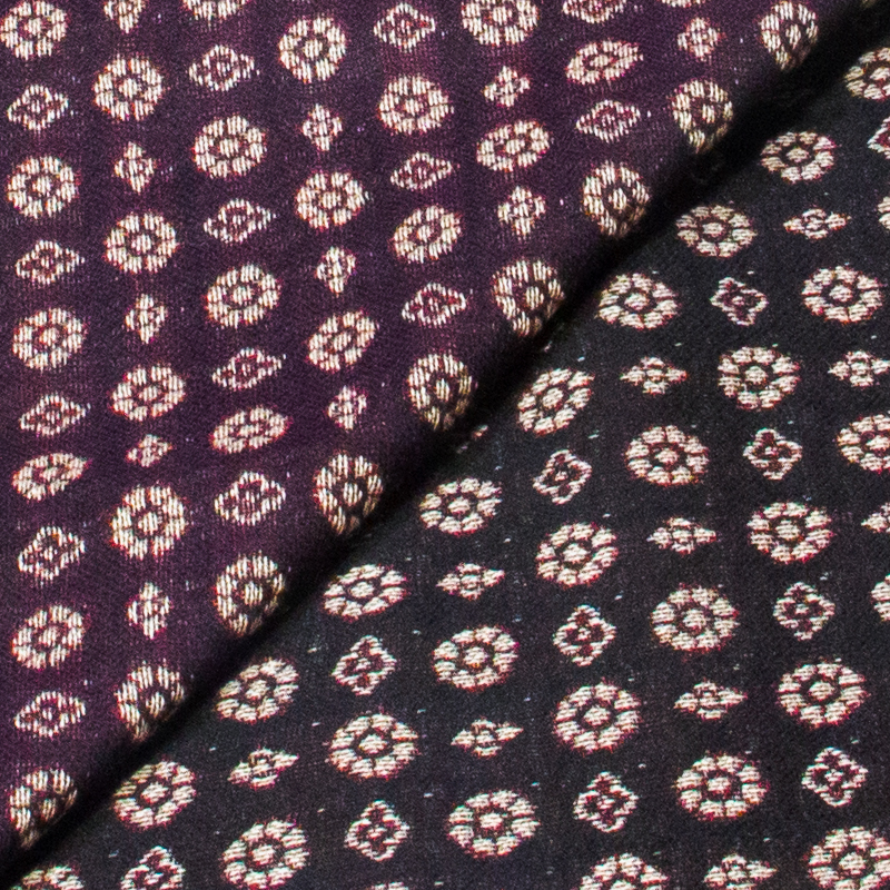 Écharpe laine & coton - Rêve d'Orient rouge & marron