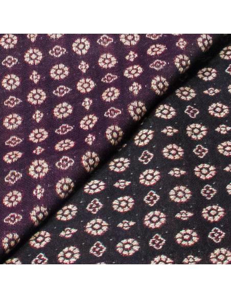 Écharpe laine & coton - Rêve d'Orient rouge & marron