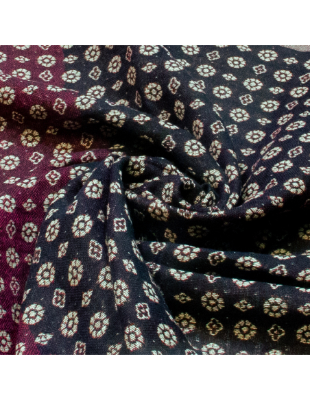 Écharpe laine & coton - Rêve d'Orient rouge & marron