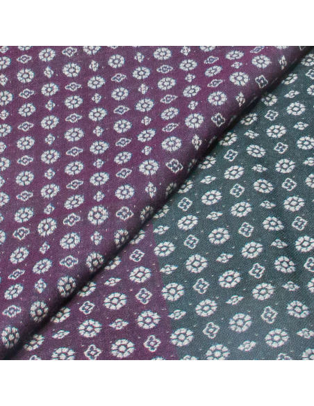 Écharpe laine & coton - Rêve d'Orient bleu & violet