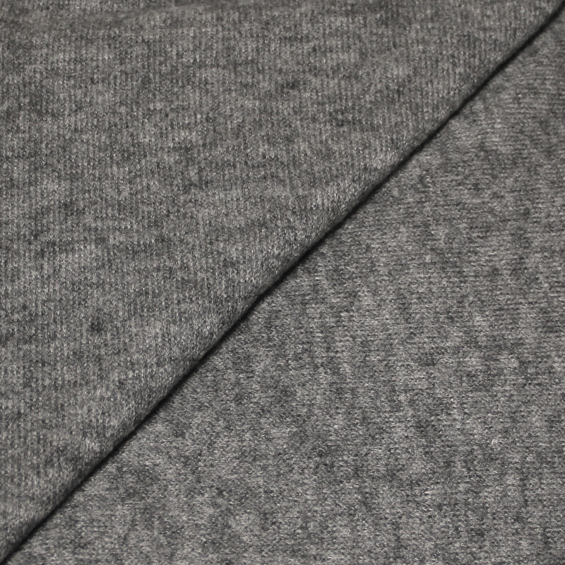 Jersey tricot laine & acrylique - Gris