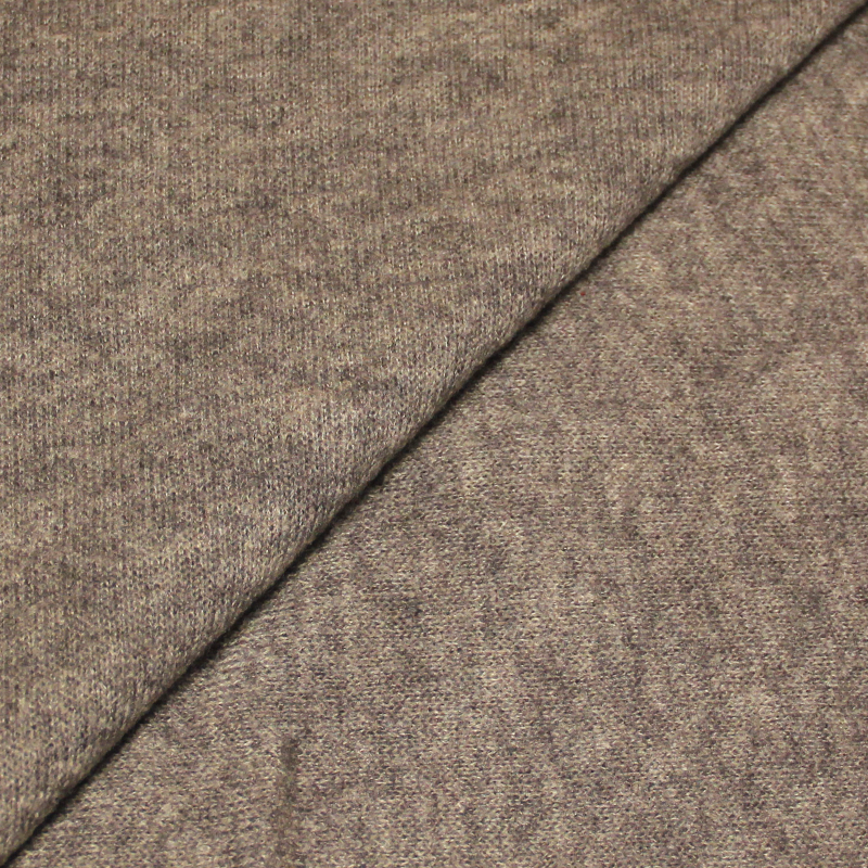 Jersey tricot laine & acrylique - Beige
