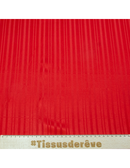 Crêpe bande satin - Rouge