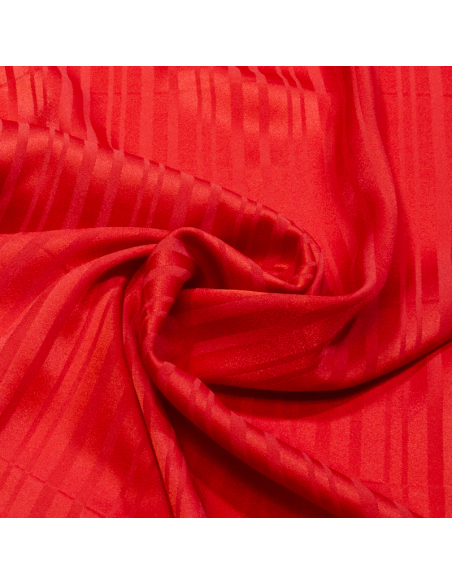 Crêpe bande satin - Rouge