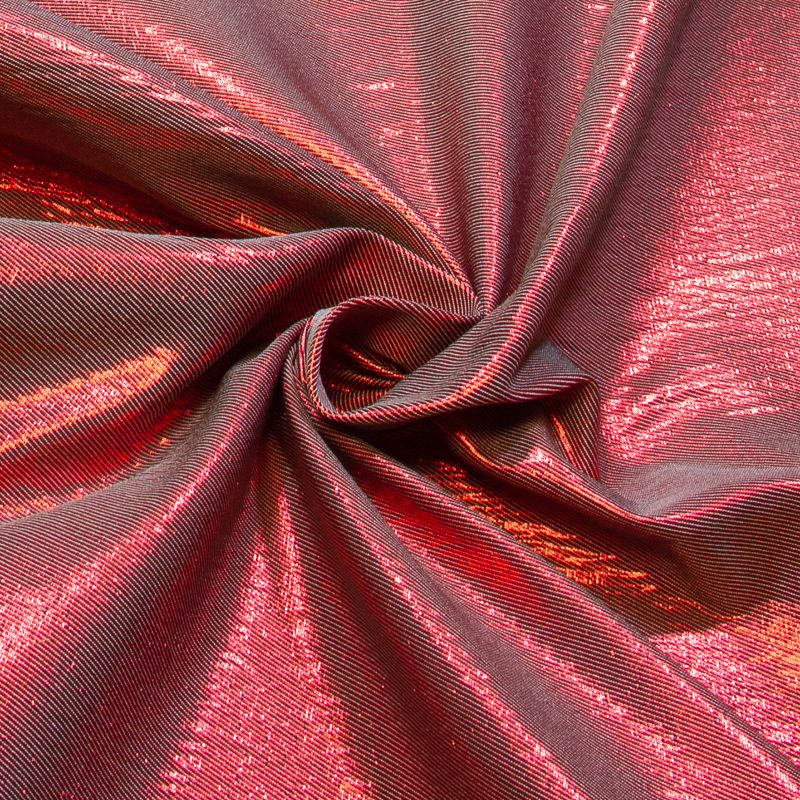 Taffetas sergé lamé - Rouge