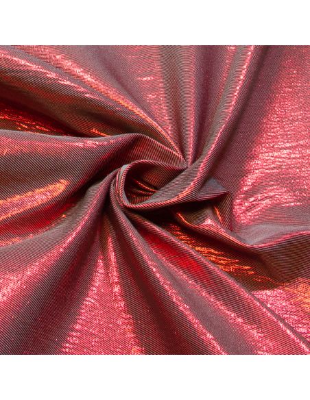 Taffetas sergé lamé - Rouge