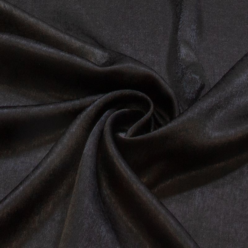 Soie imprimée au mètre : tissu noir raffiné et élégant - Mercerine