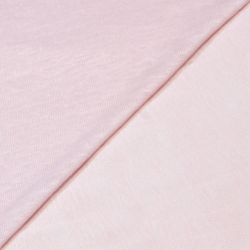 Jersey 100% lin - Rose pâle