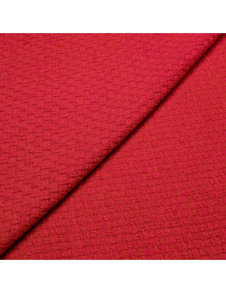 Natté de laine - Rouge