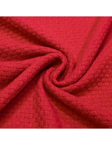 Natté de laine - Rouge