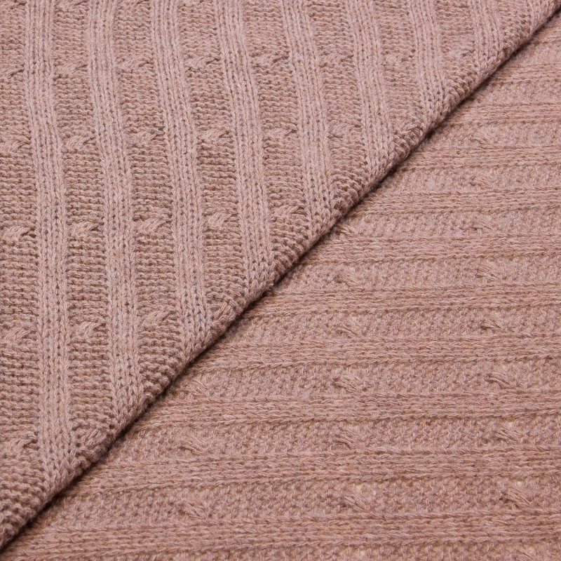 Jersey tricot de laine - Beige rosé