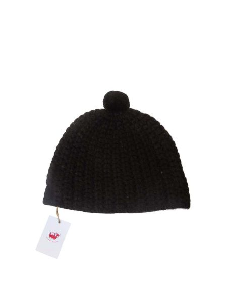 Bonnet 100% Yak pompon - Noir