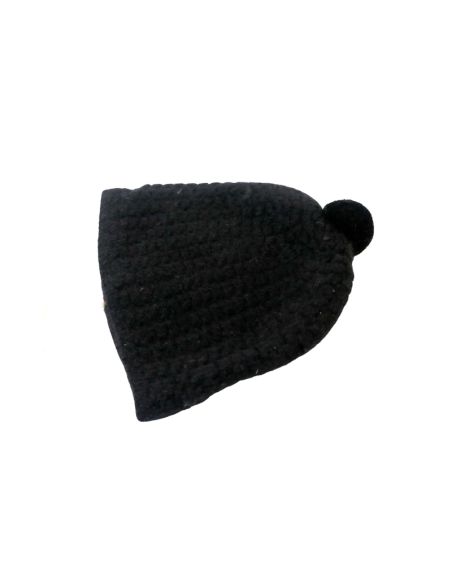 Bonnet 100% Yak pompon - Noir