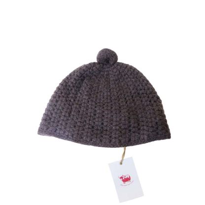 Bonnet 100% Yak pompon - Taupe 2
