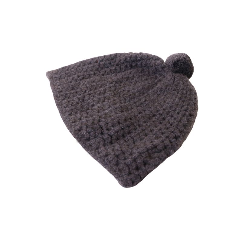 Bonnet 100% Yak pompon - Taupe