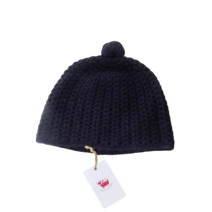 Bonnet 100% Yak pompon - Marine 2