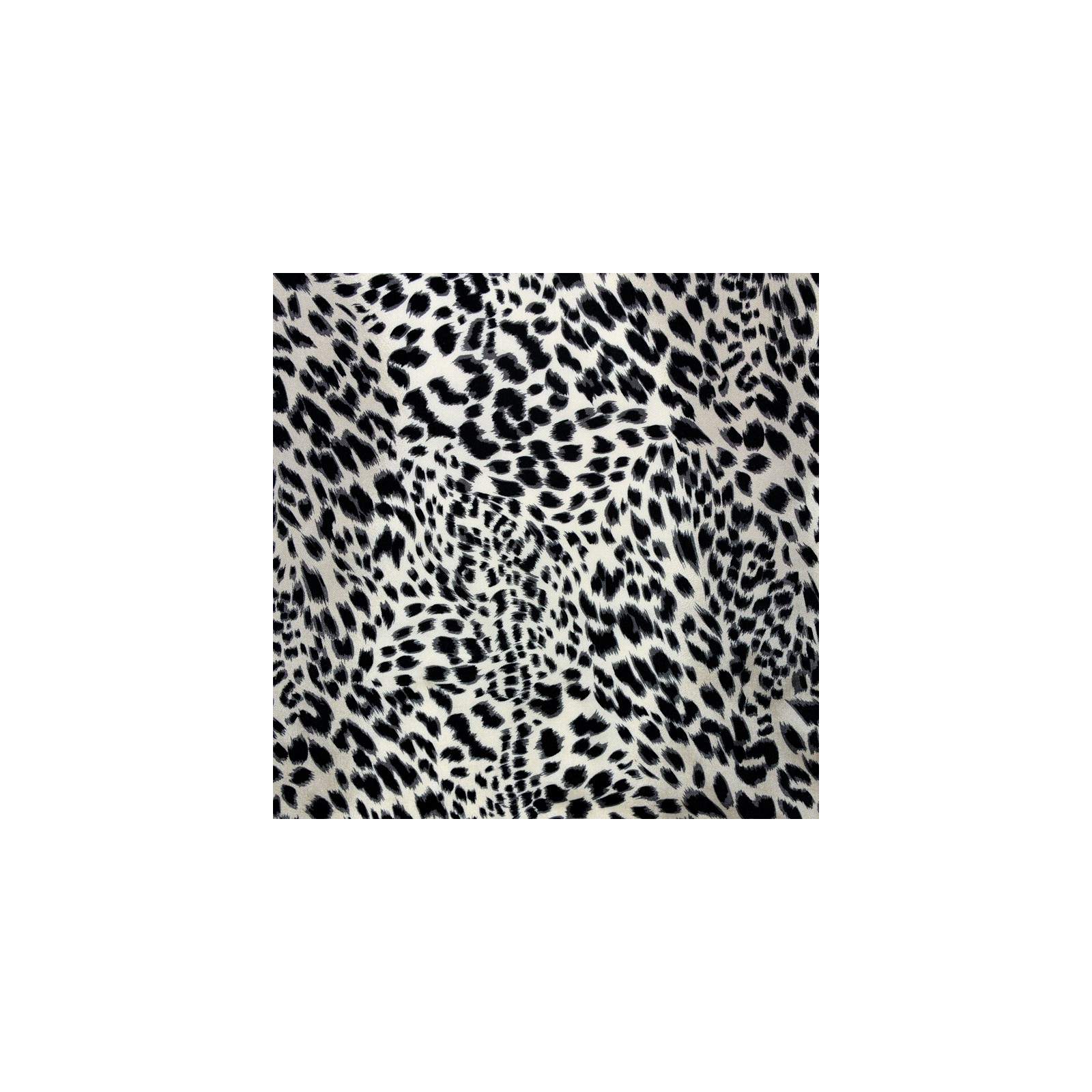 Tissu Mousseline de Soie créponnée imprimé guépard noir