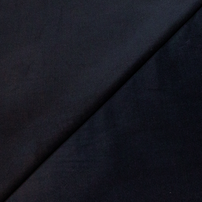 Velours ras coton & élasthanne - Bleu nuit