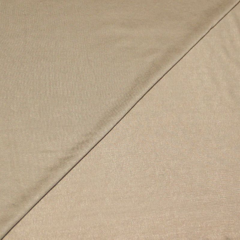 Jersey uni viscose & élasthanne - Beige