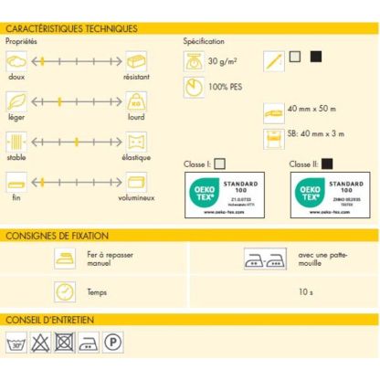 Ourlet parfait Vlieseline T40 - Noir 2