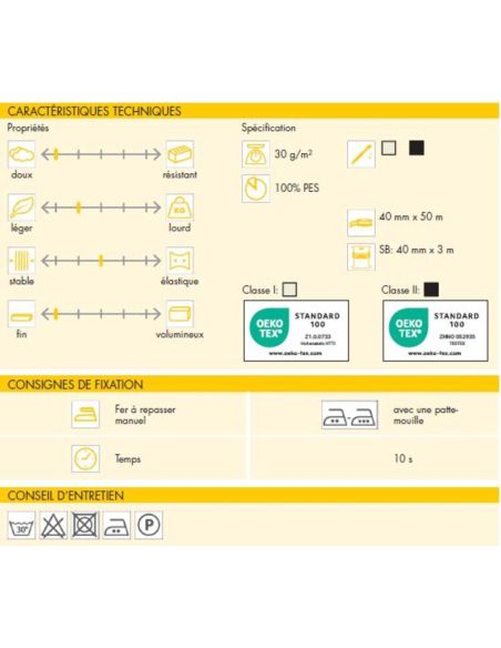 Ourlet parfait Vlieseline T40 - Noir