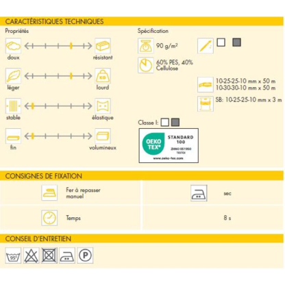 Entoilage pour ceinture PERFOBANDE Vlieseline 2
