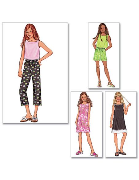 Patron Butterick 3860/7 - Haut, robe, short et pantalon