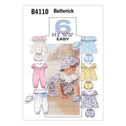 Patron Butterick 4110/OSZ - Robe, culotte, combinaison et chapeau
