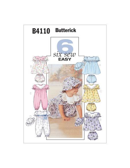 Patron Butterick 4110/OSZ - Robe, culotte, combinaison et chapeau