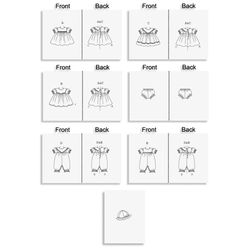 Patron Butterick 4110/OSZ - Robe, culotte, combinaison et chapeau