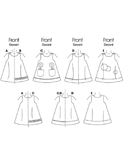 Patron Butterick 3772/1 - Robe enfant