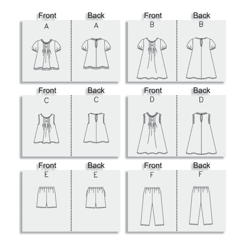 Patron Butterick 4176/2 - Haut, robe, short et pantalon