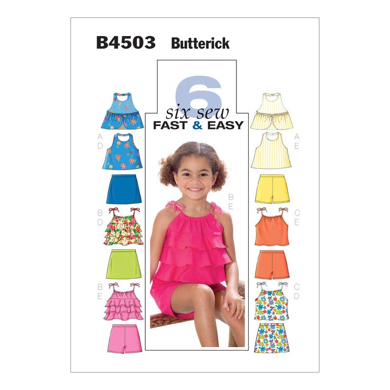 Patron Butterick 4503/CDD - Haut, jupe et short