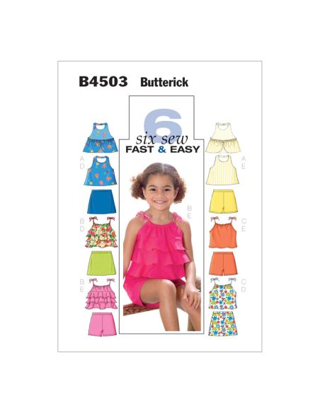 Patron Butterick 4503/CDD - Haut, jupe et short