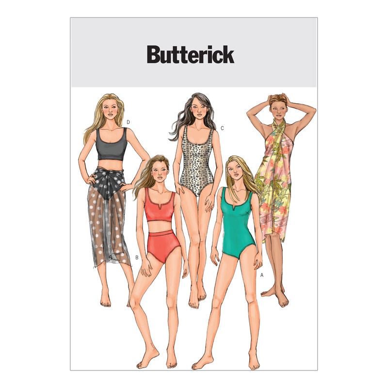 Patron Butterick 4526/AA - Maillot de bain et paréo