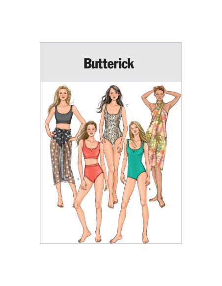 Patron Butterick 4526/AA - Maillot de bain et paréo