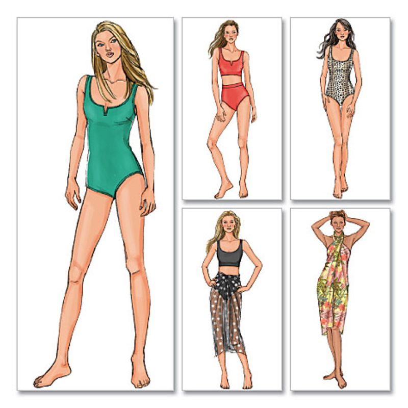 Patron Butterick 4526/AA - Maillot de bain et paréo