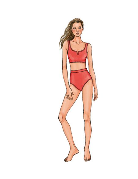 Patron Butterick 4526/AA - Maillot de bain et paréo
