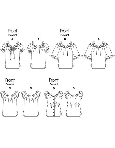 Patron Butterick 4685/BB - Haut