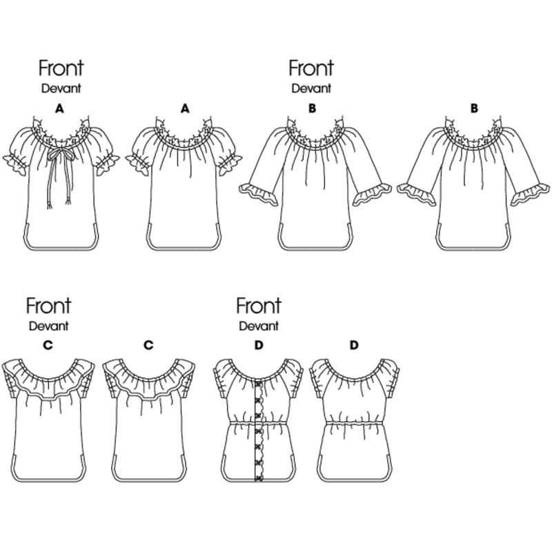 Patron Butterick 4685/BB - Haut