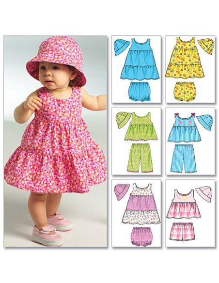 Patron Butterick 5017/OSZ - Haut, robe, culotte, short, pantalon et chapeau