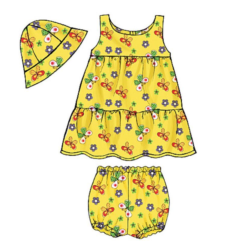 Patron Butterick 5017/OSZ - Haut, robe, culotte, short, pantalon et chapeau