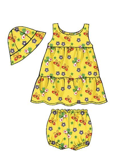 Patron Butterick 5017/OSZ - Haut, robe, culotte, short, pantalon et chapeau