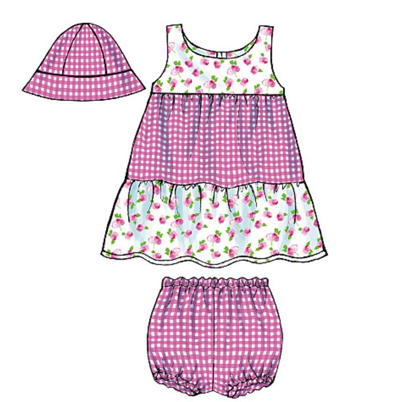 Patron Butterick 5017/OSZ - Haut, robe, culotte, short, pantalon et chapeau