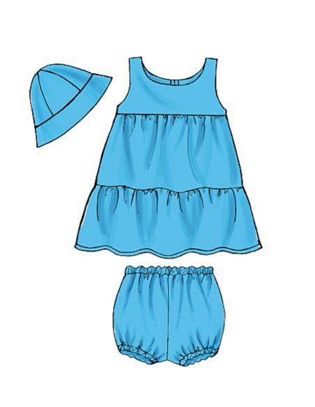 Patron Butterick 5017/OSZ - Haut, robe, culotte, short, pantalon et chapeau