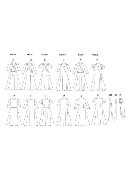 Patron Butterick 5030/BB - Robe et ceinture