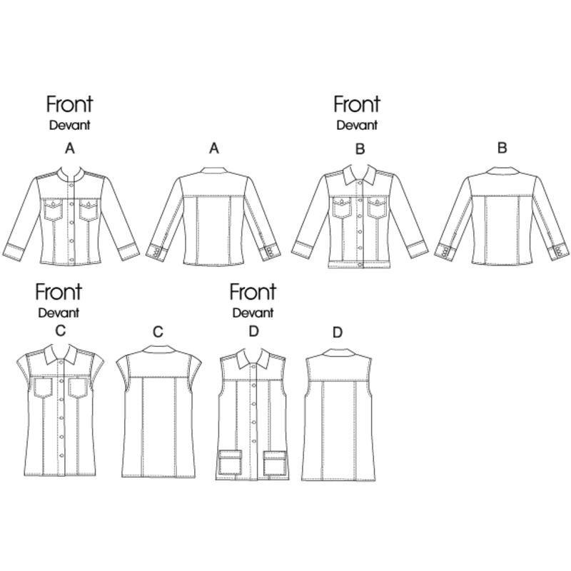 Patron Butterick 5616/AA - Vestes