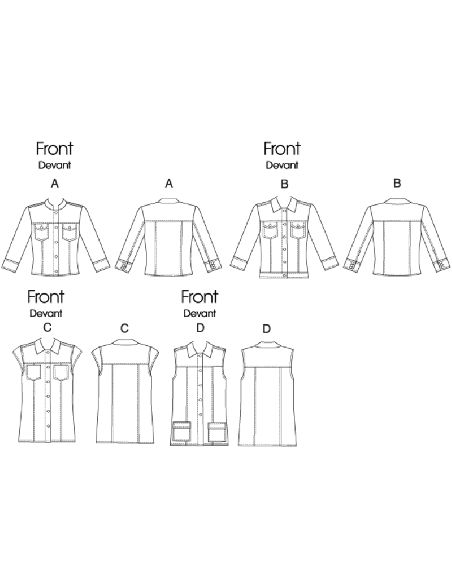 Patron Butterick 5616/AA - Vestes